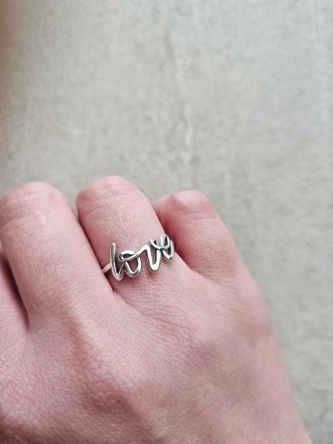 실버 LOVE 레터링 반지 상품이미지3