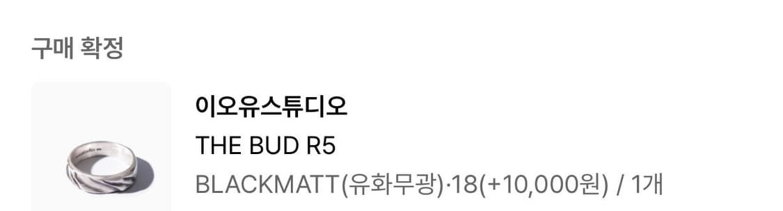 이오유스튜디오 THE BUD R5 유화무광 18호 사이즈 판매합니다. 상품이미지3