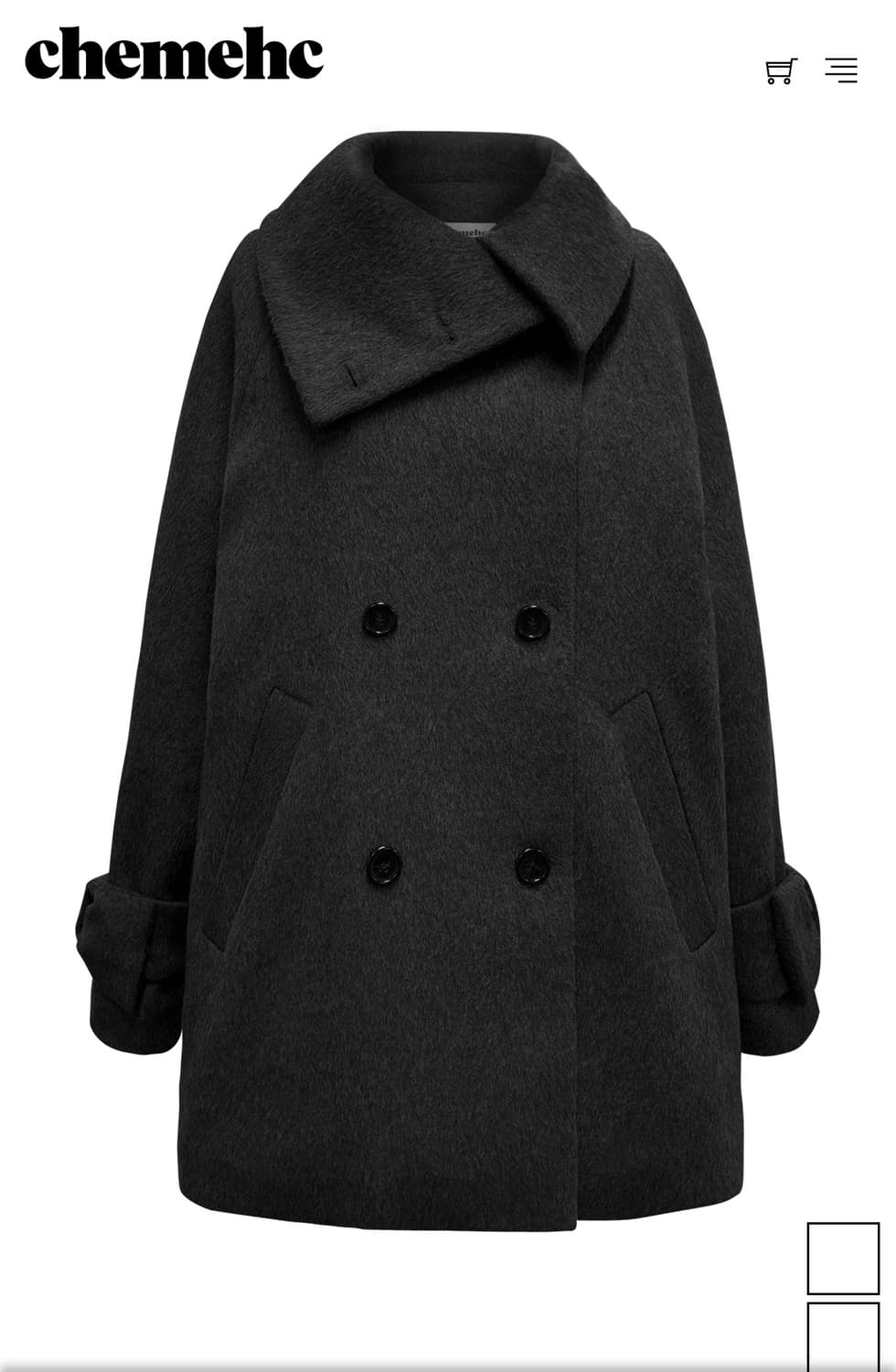 구매)체메씨 울코트 차콜 상품이미지1
