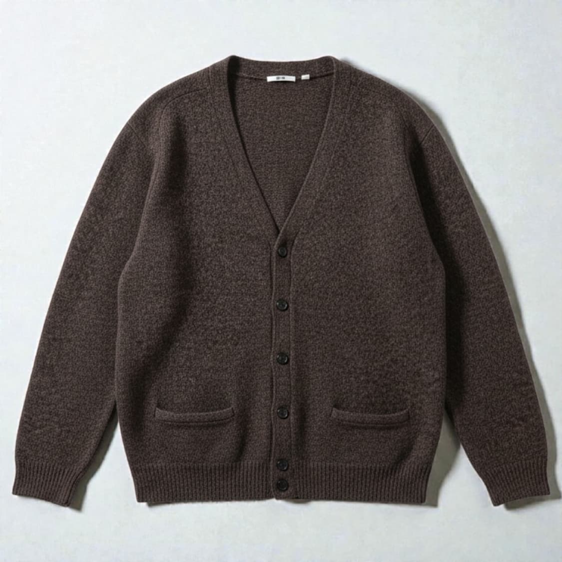 105)유니클로 울 가디건 겨울 브라운 상품이미지1