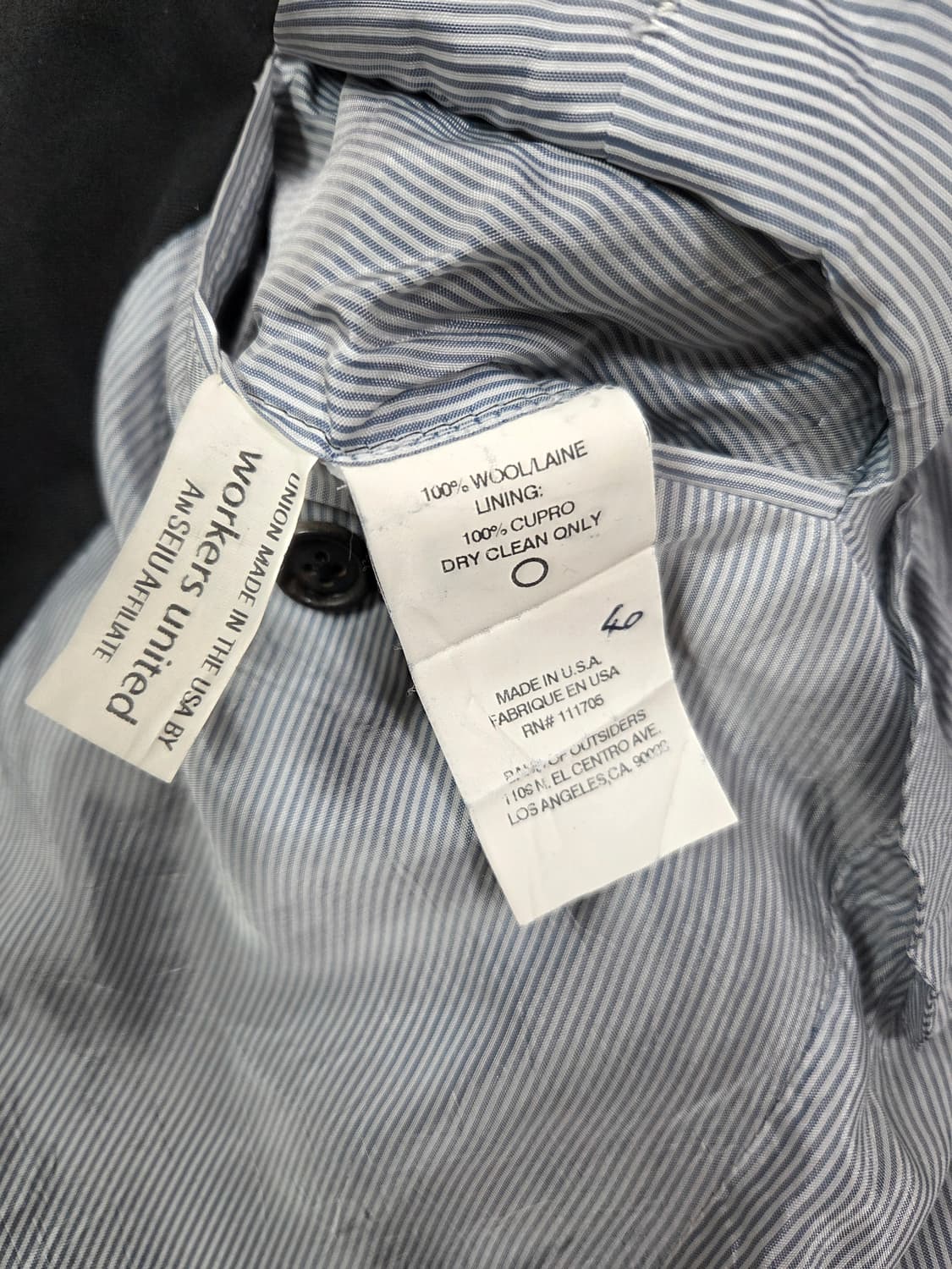 밴드오브아웃사이더 블랙 미니멀 블레이져 상품이미지9