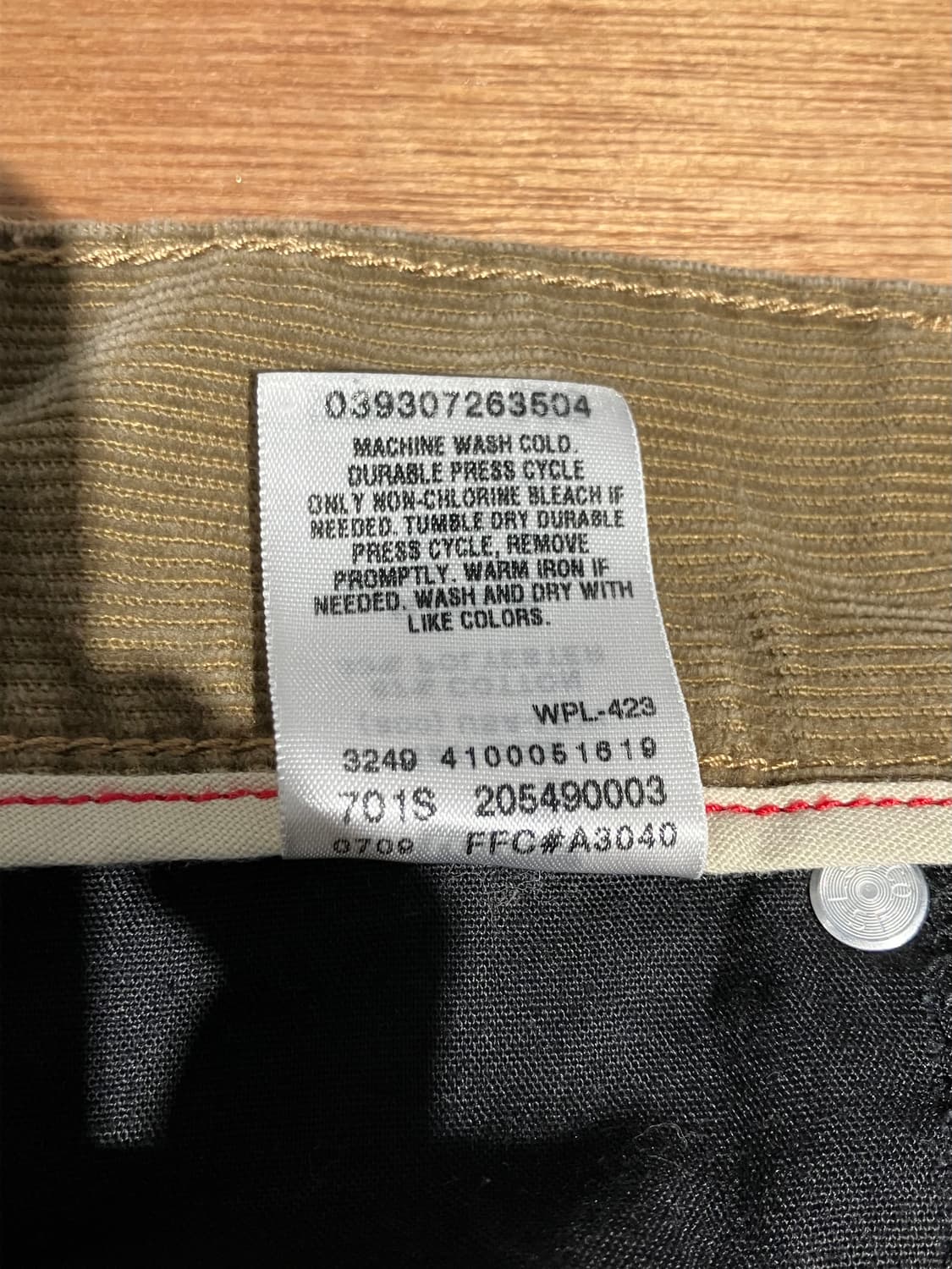 34) Levi’s 549 브라운 코듀로이 팬츠 상품이미지8