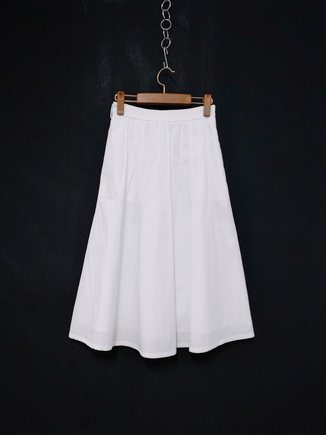 HAZZYS 헤지스 면폴리혼용 A형 주름치마 상품이미지1