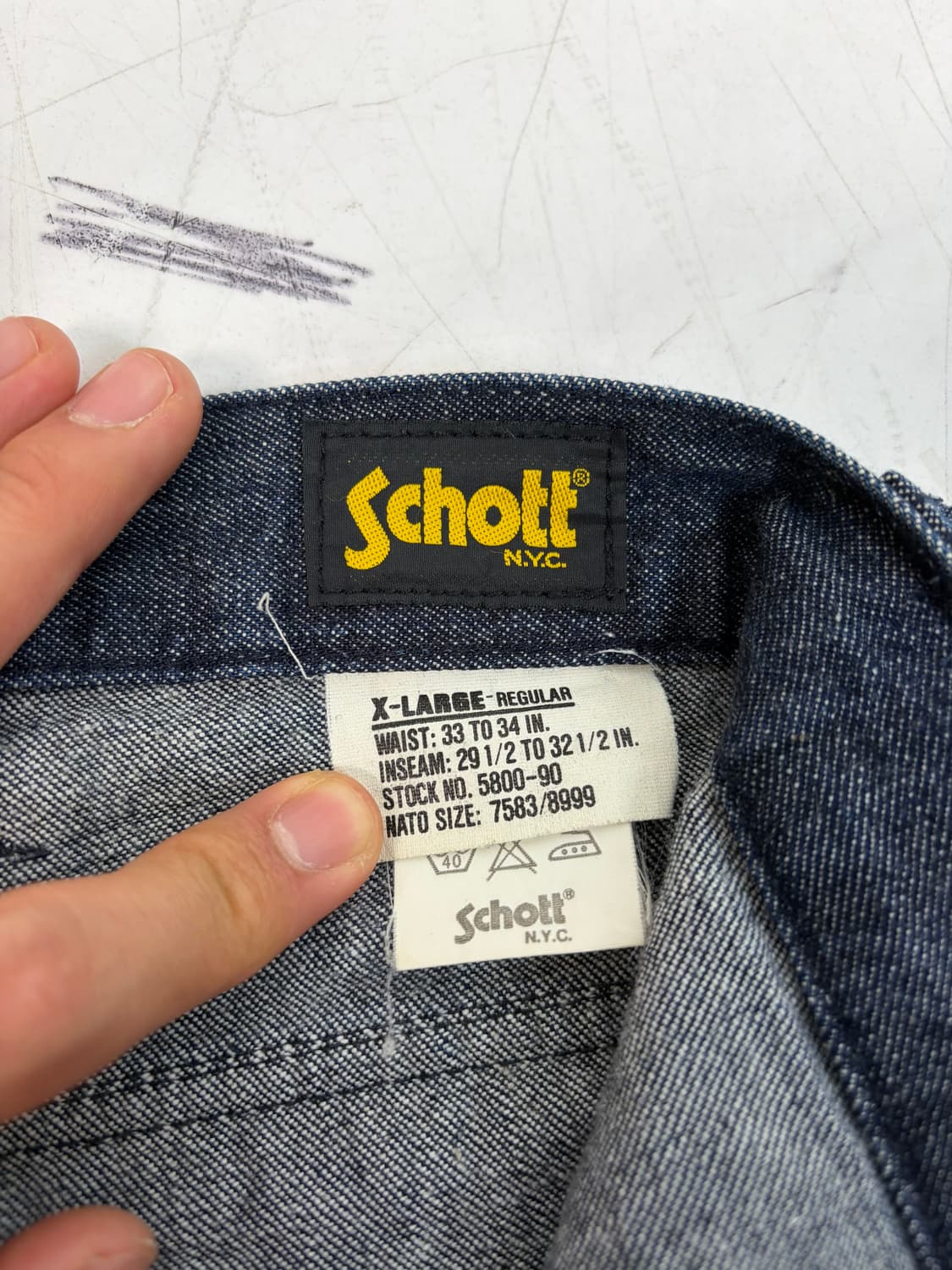 a605) 33 쇼트Schott 카고 데님/청바지 상품이미지8