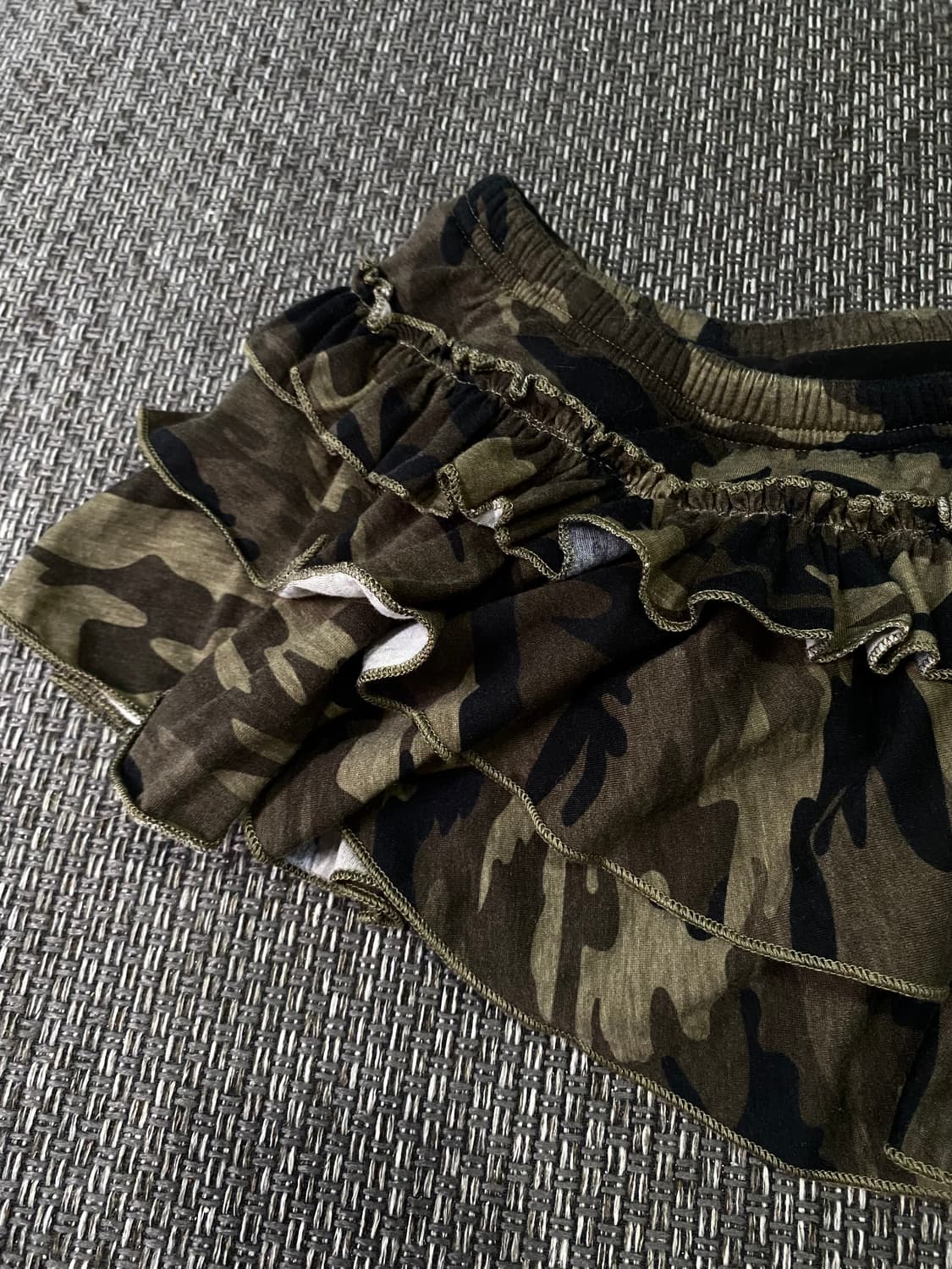[ROMWE] Camo Pattern Layered Short Skirt 상품이미지2