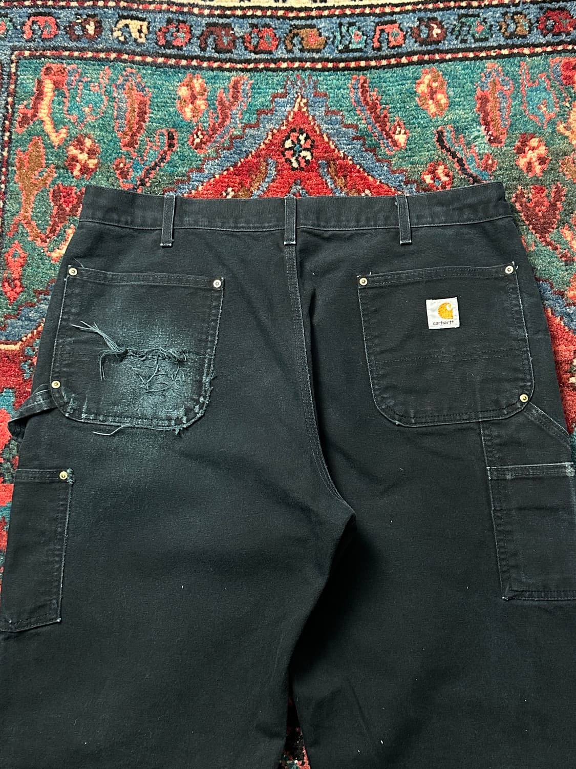 OG USA Made 칼하트 B01 더블니 블랙 칼하트 썩블니 상품이미지6