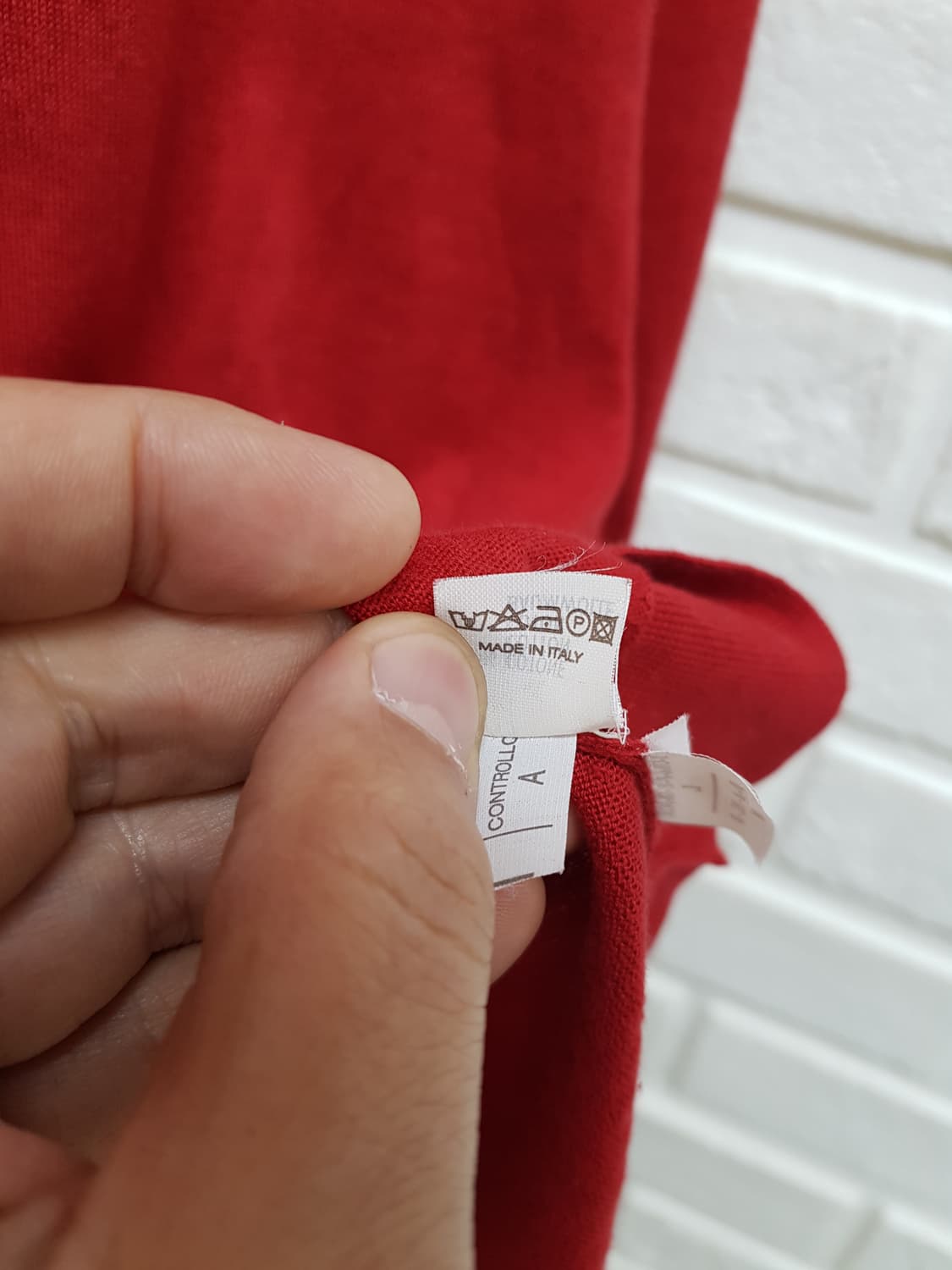 [L/66/정품] 브루넬로 쿠치넬리 레드 가디건 상품이미지6