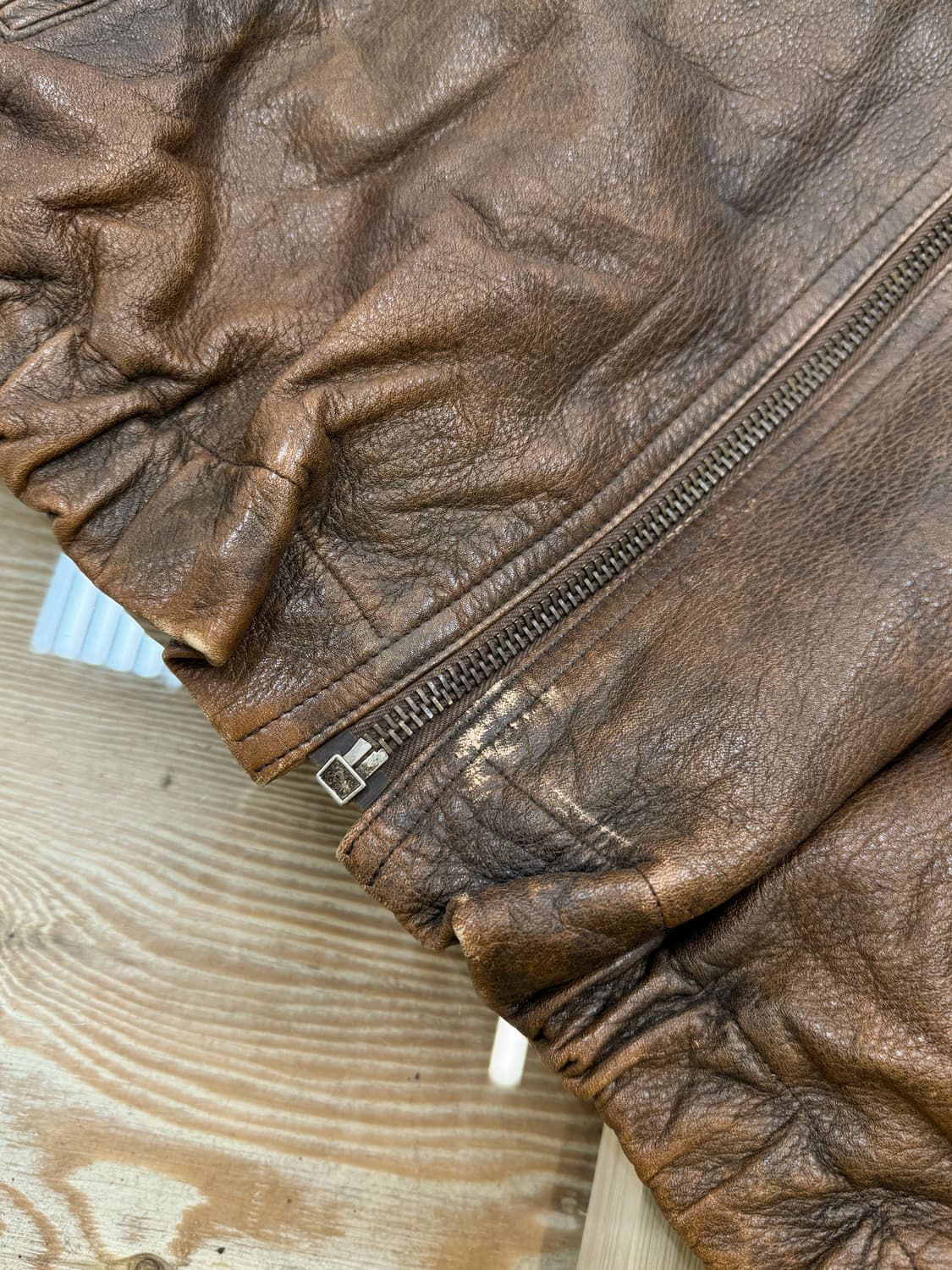 Beaux 90’s 카우 레더 MA-1 자켓 상품이미지8