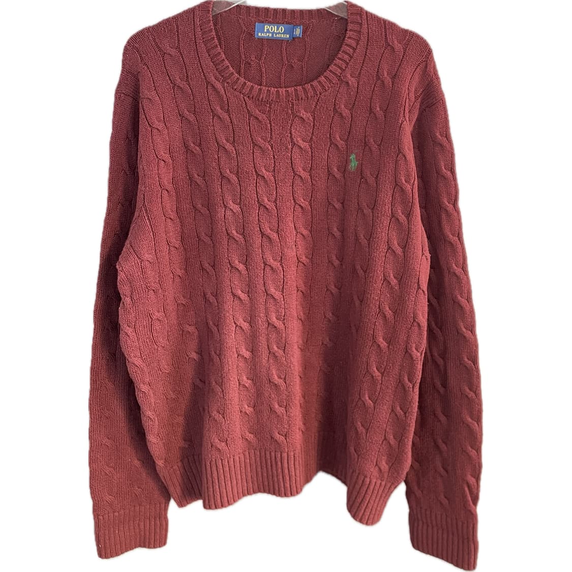 [L] 폴로 랄프로렌 코튼 케이블 꽈배기 니트 스웨터 상품이미지1