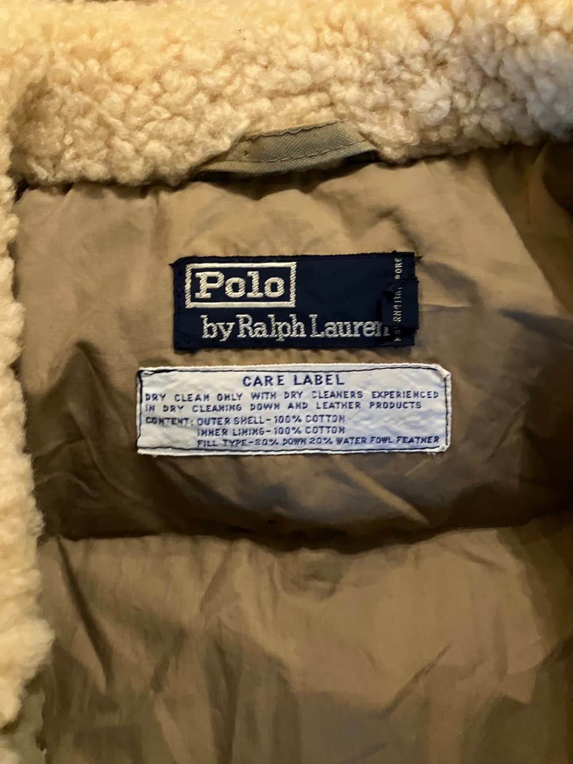 90s 빈티지 폴로 랄프로렌 코튼 G-1 다운 봄버 자켓 상품이미지9