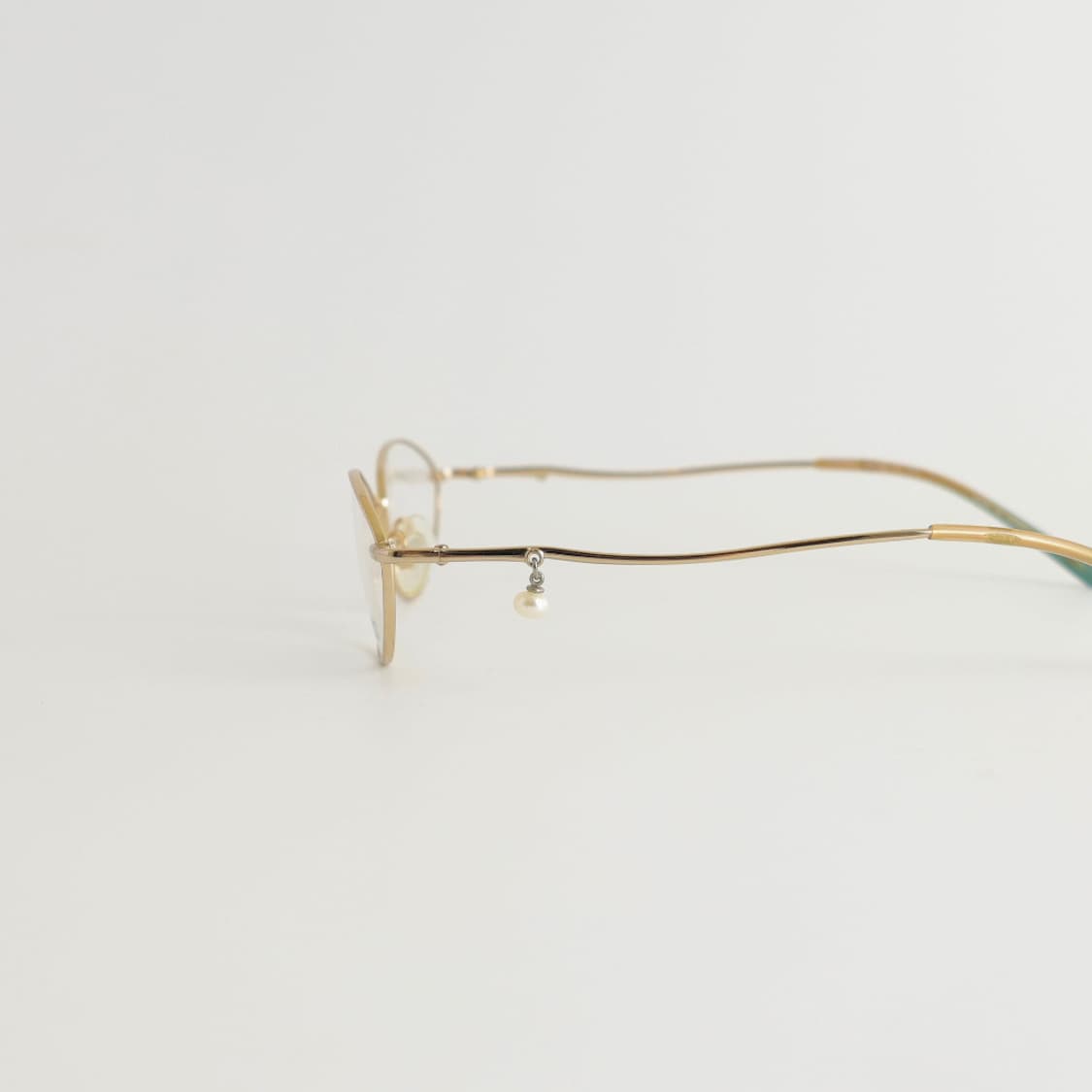 올드올즈 데드스탁 빈티지 MEDICI 켓츠 오벌 진주 템플 메탈 안경 상품이미지5