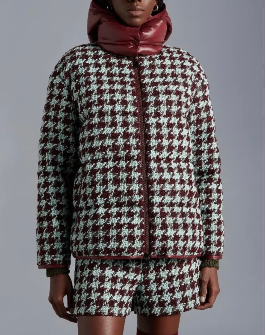 몽클레어 CHEVRIL 트위드 패딩 민트그린 상품이미지1