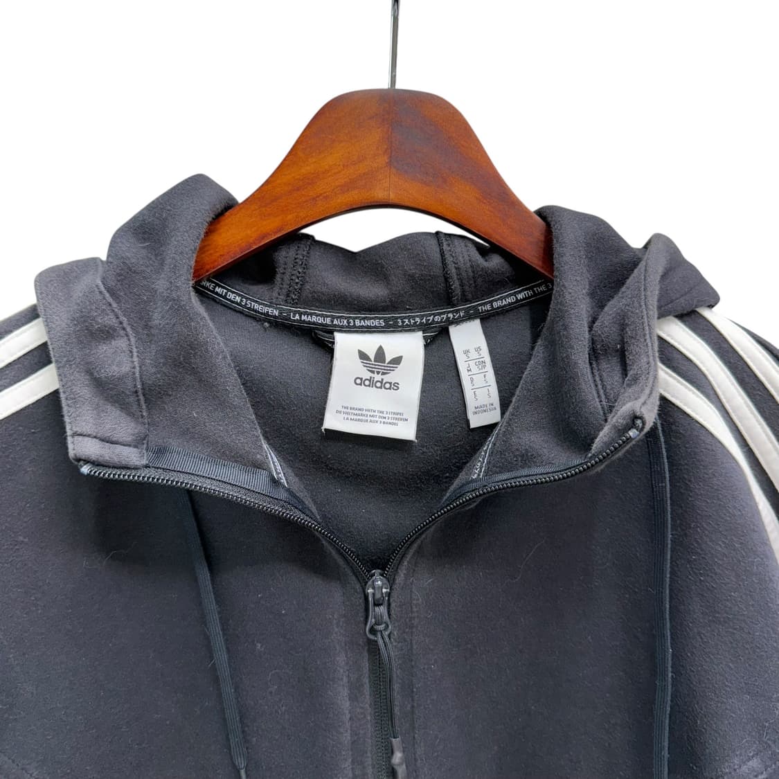 [M] 아디다스 블랙 후드집업 상품이미지5