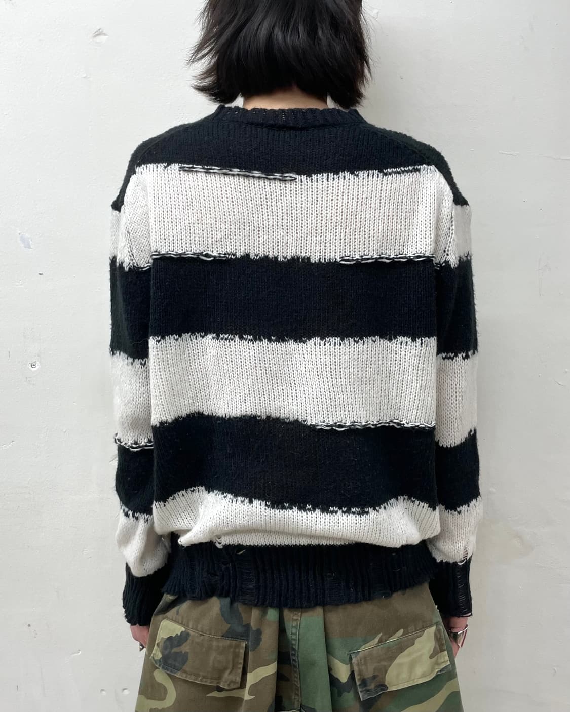 Stripe damage knitwear 상품이미지2