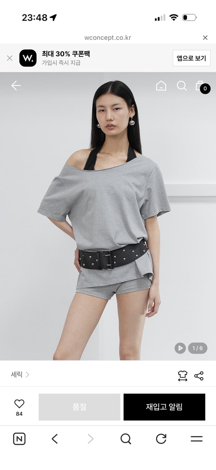 Cerric 세릭 one shoulder loose top 원숄더 루즈탑 상품이미지1