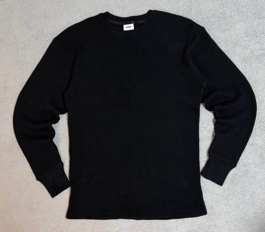덤브스트럭 DBSR. 헤비 와플 롱슬리브 (블랙) 라지 L 상품이미지1