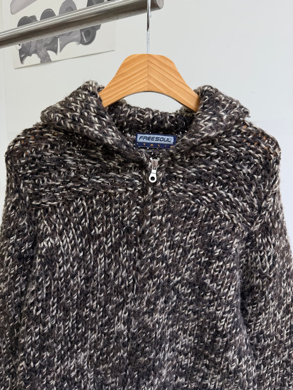 FREE SOUL (Made in Italy) 니트 집업 상품이미지2