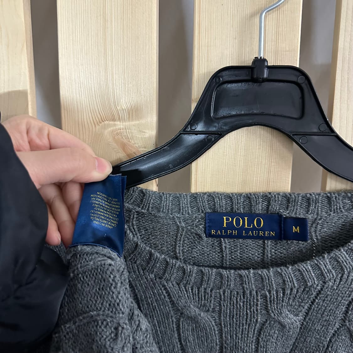 (M) 폴로 랄프로렌 그레이 케이블 니트 상품이미지5