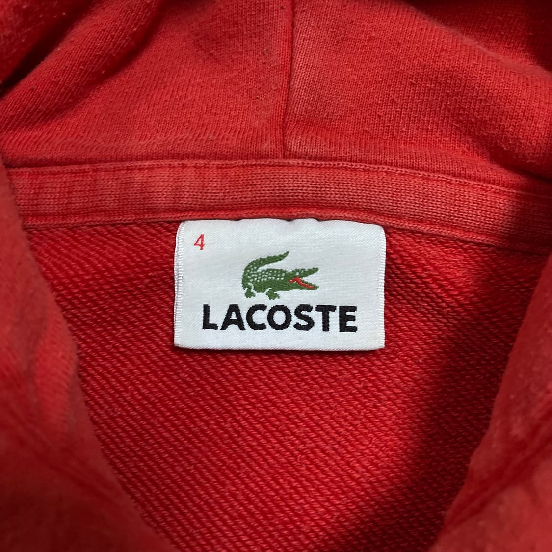 라코스테 빅로고 오렌지 후드티 상품이미지3