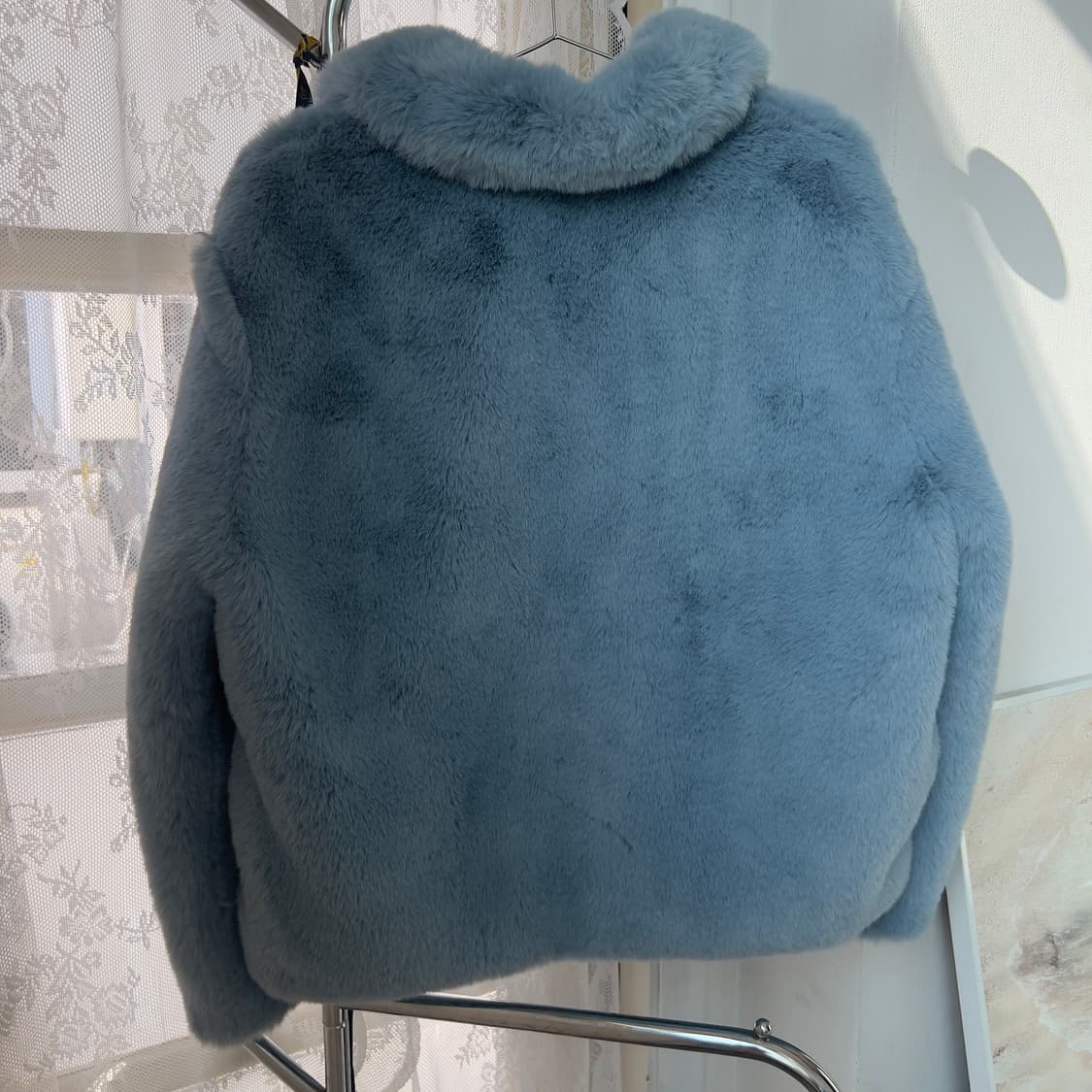 블루 보들 카라 퍼 자켓 상품이미지3