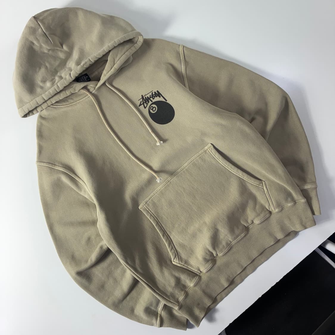 Stussy  스투시 8볼 피그먼트 다이트 베이지 후드티  상품이미지2