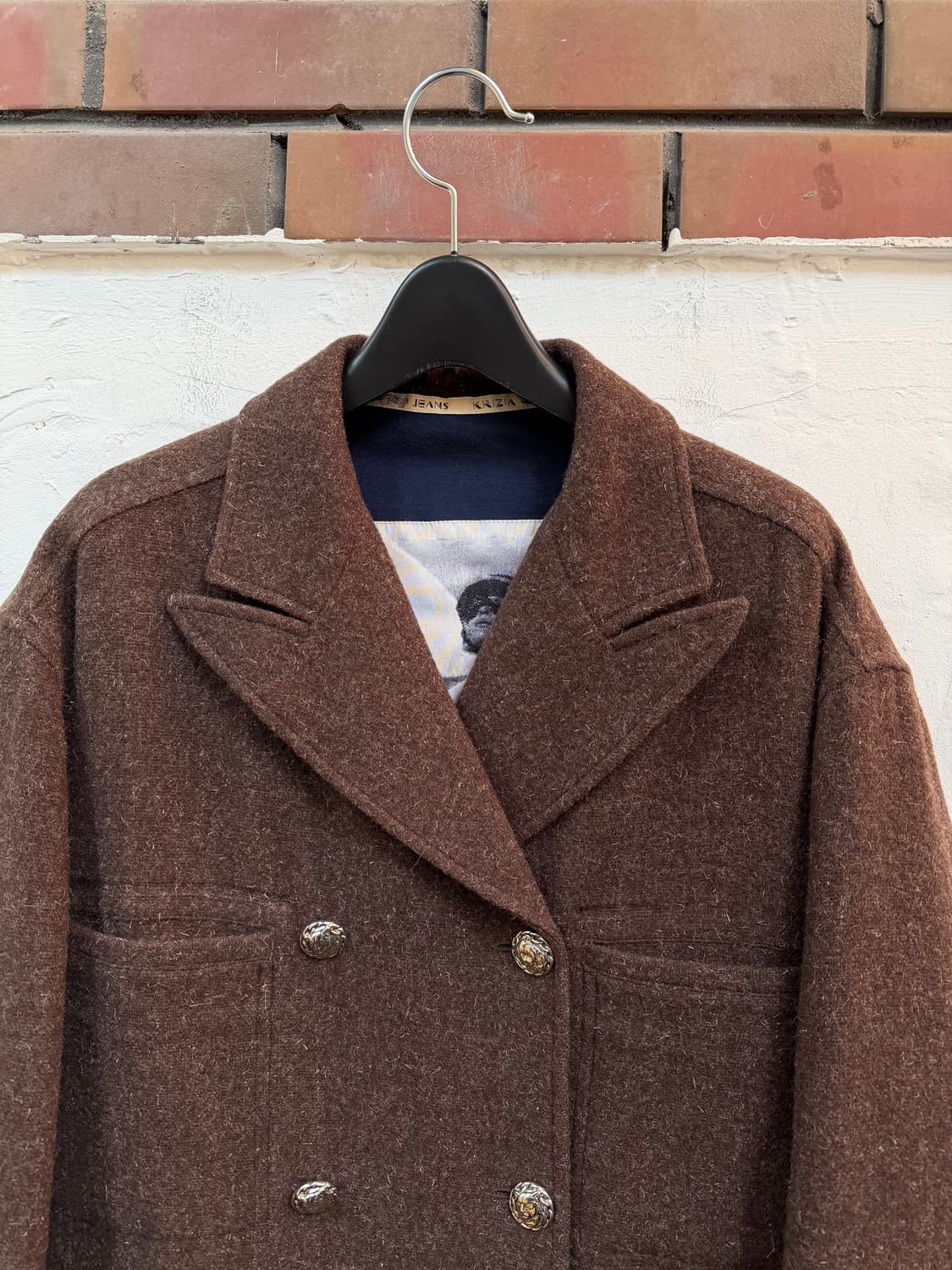 Krizia Jeans 라나 울 더블 하프 코트 40 상품이미지2