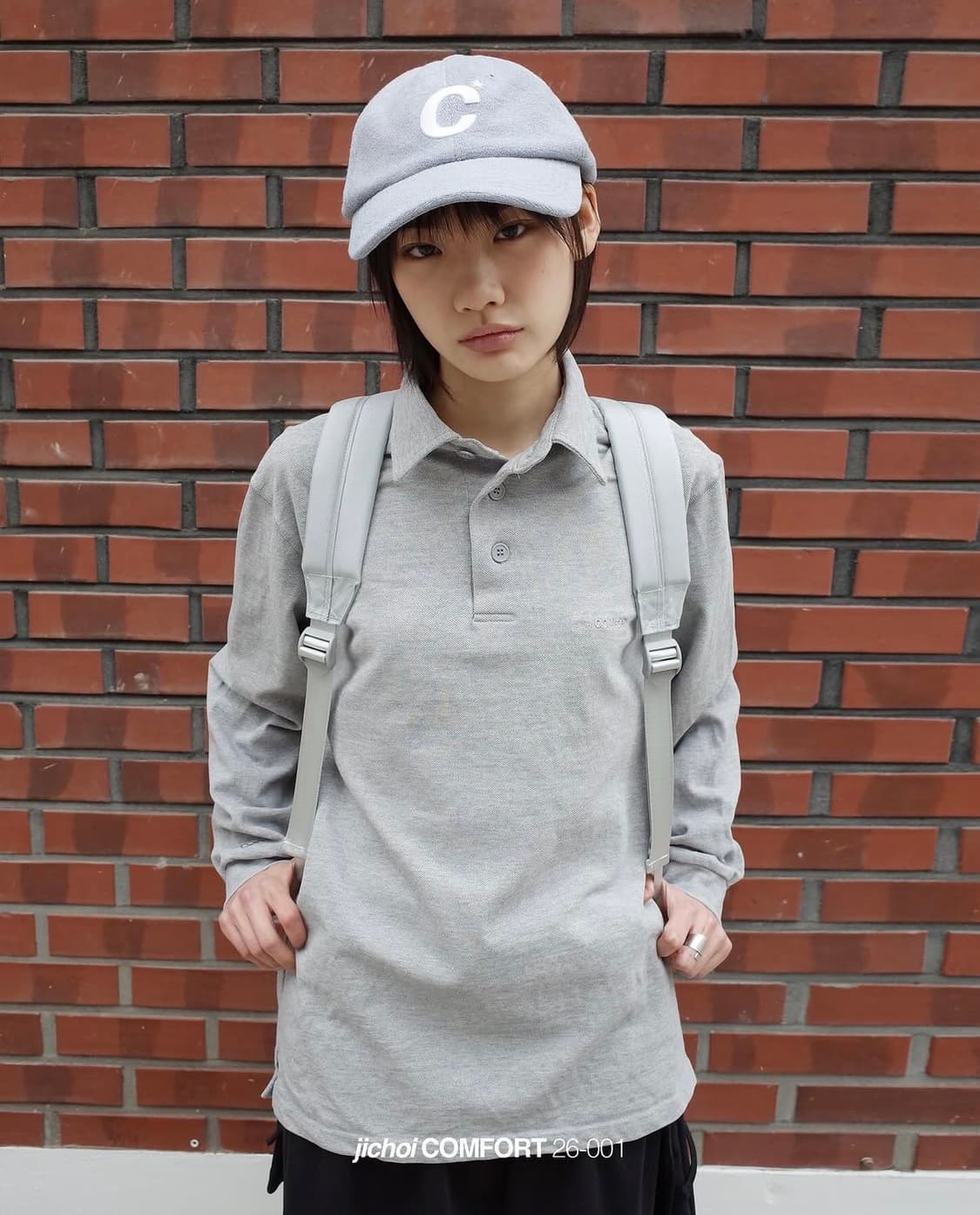 지초이 컴포트 26-001 PK SHIRT 셔츠 롱슬리브 티셔츠 그레이 상품이미지1