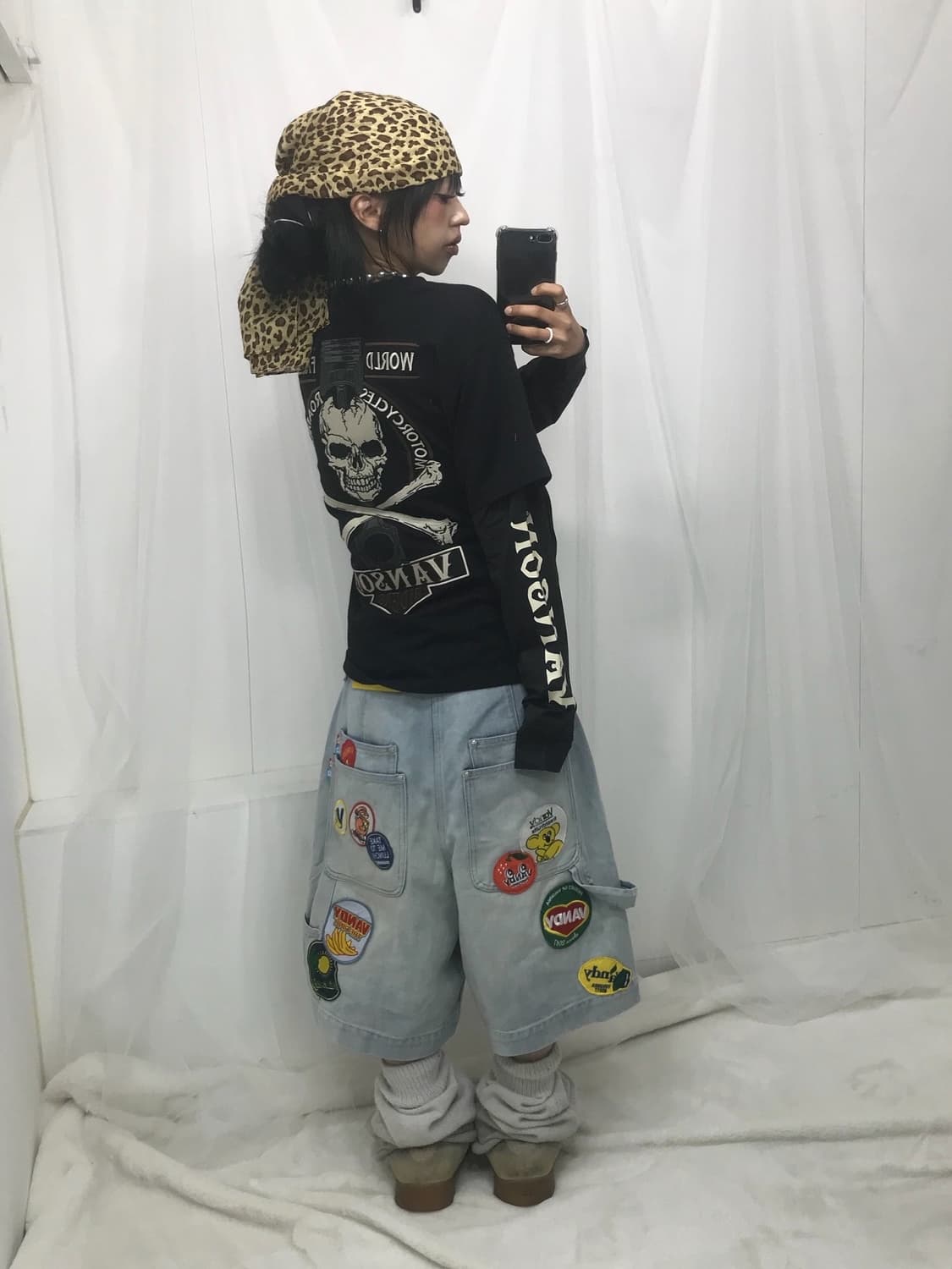 밴슨 레이어드 자수&카모 롱슬리브 상품이미지6