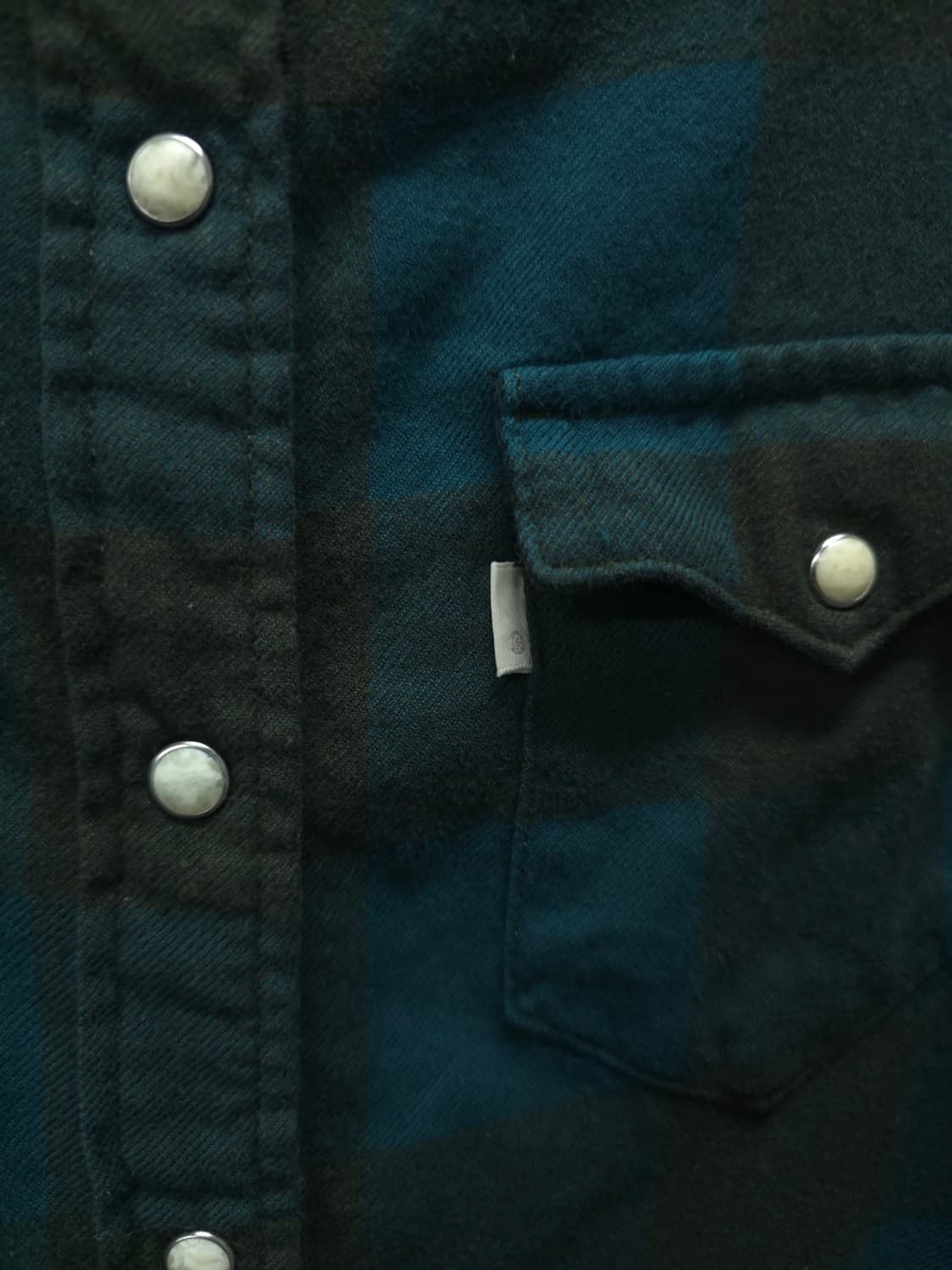 리바이스 그린체크 웨스턴 셔츠 (여성XS) 상품이미지5