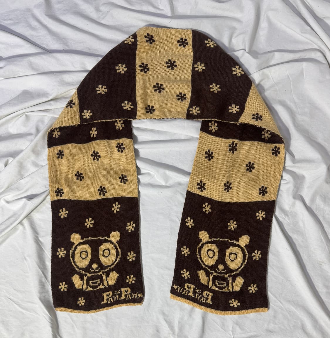 빈티지 판다 니트 머플러 상품이미지3