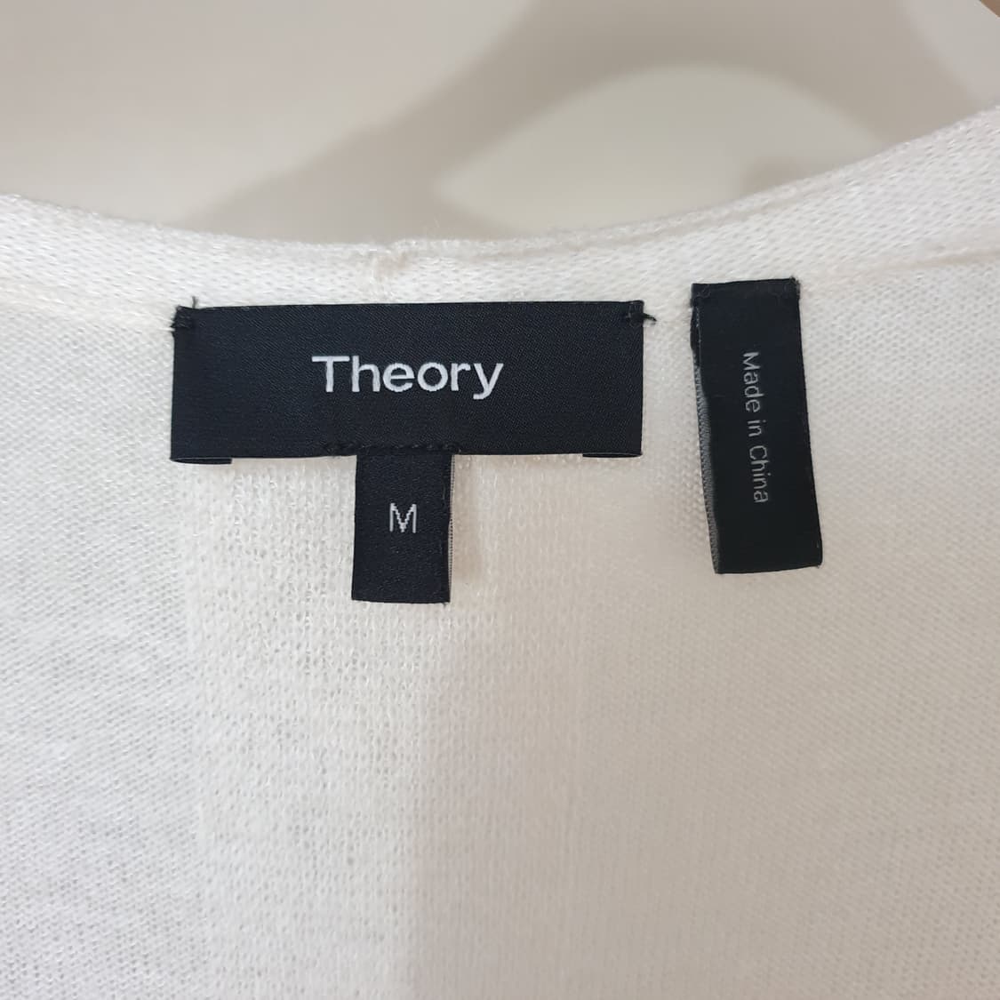 theory 띠어리 크림 아이보리 울린넨혼방 백슬릿 오픈 롱가디건 상품이미지8