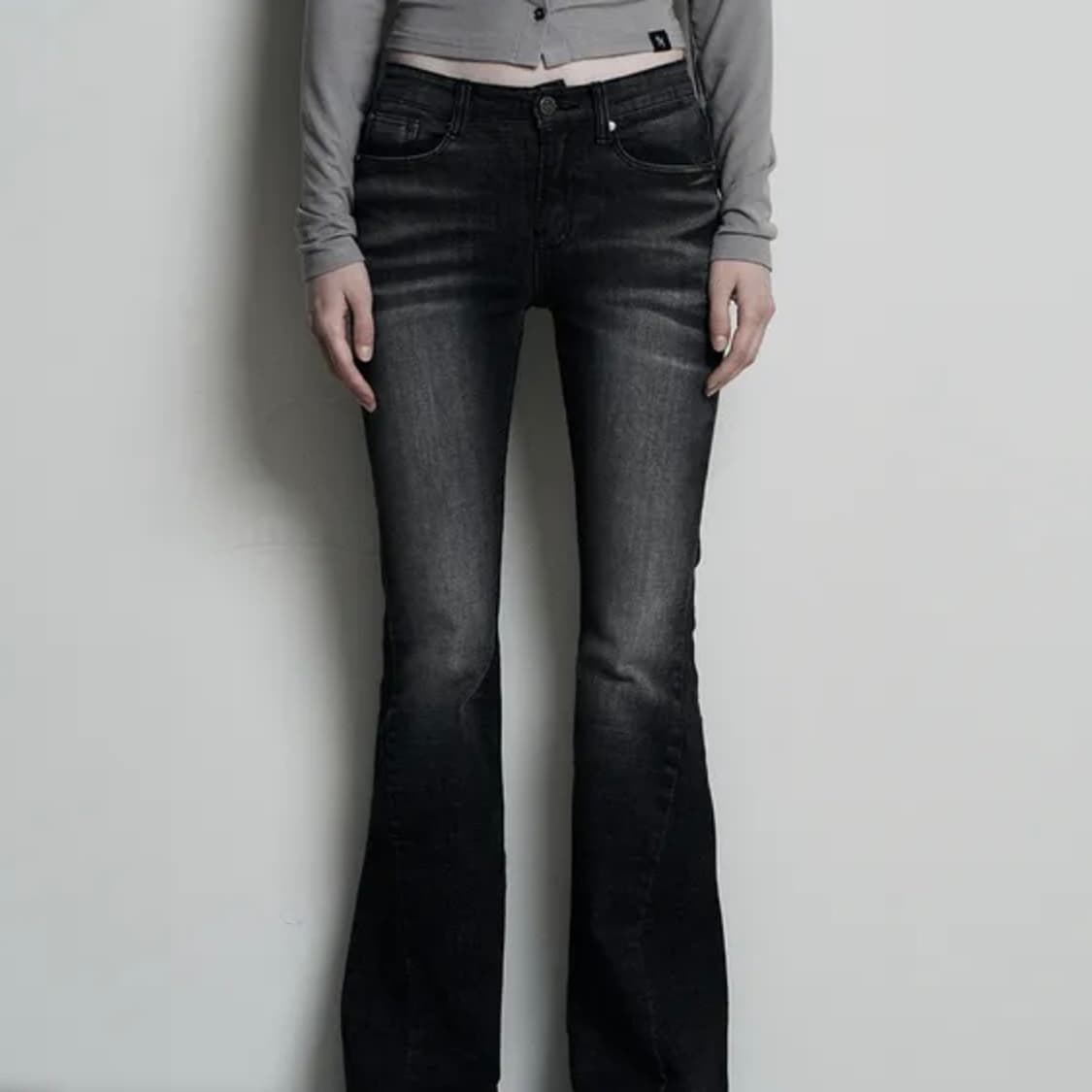 시너진 바지 캣 워싱 데님 팬츠 블랙 M 새상품 상품이미지1