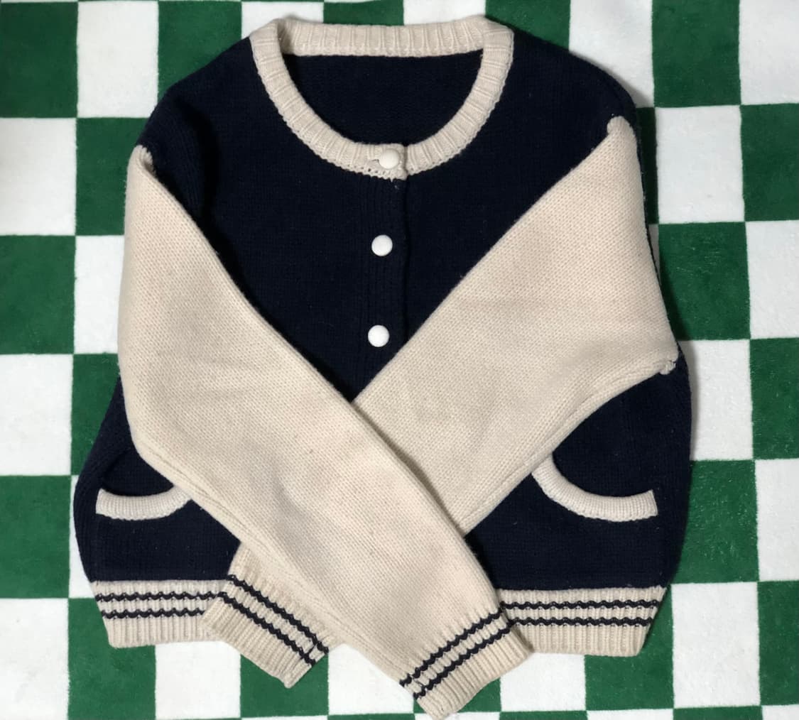 스쿨룩 니트 아우터 상품이미지3