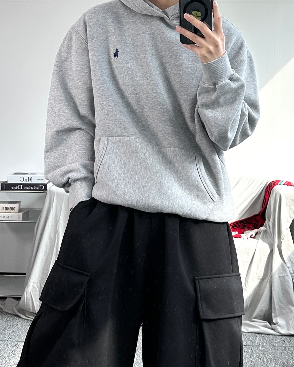 폴로 랄프로렌 그레이 후드티 L 상품이미지3