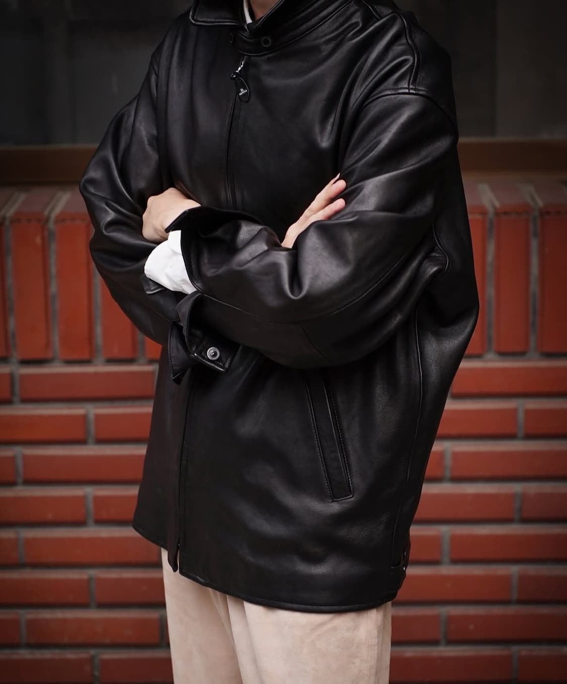 헤릴 24fw 램레더 자켓 블랙 1사이즈 상품이미지3