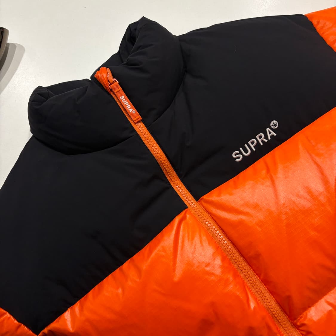 [L] 수프라 립스탑 다운 오렌지 블랙 패딩 점퍼 C587 상품이미지3