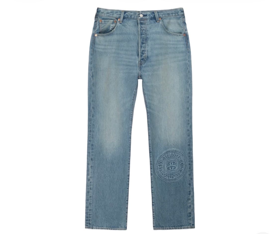 [28] 스투시 x 리바이스 엠보스드 501 진 인디고 상품이미지1