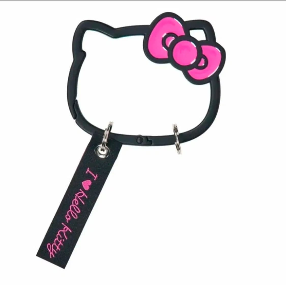 산리오 SANRIO 헬로키티 페이스형 카라비너 블랙 상품이미지2