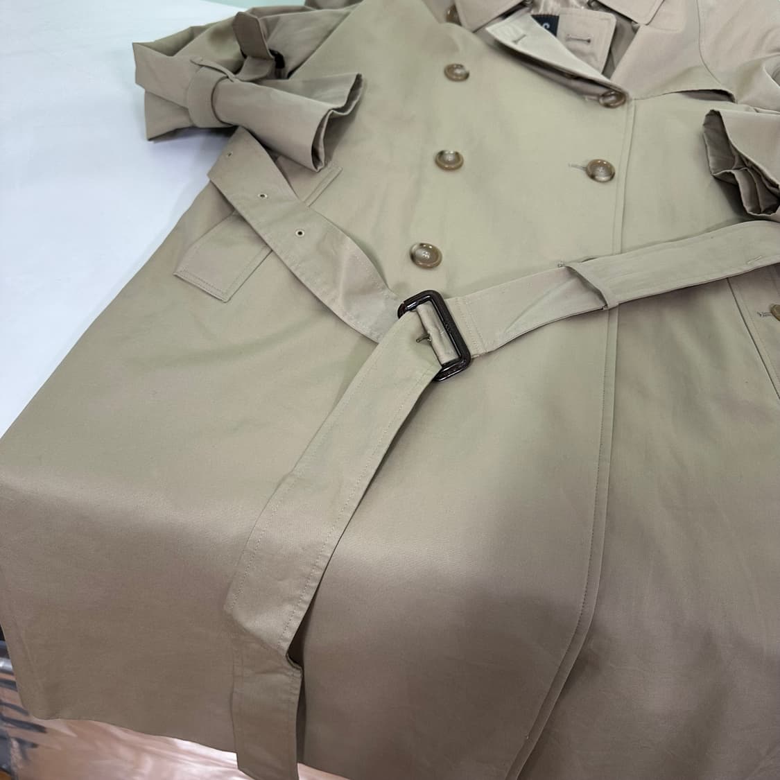 우먼L 닥스우먼 내피탈부착 베이지 더블 트렌치코트 상품이미지3