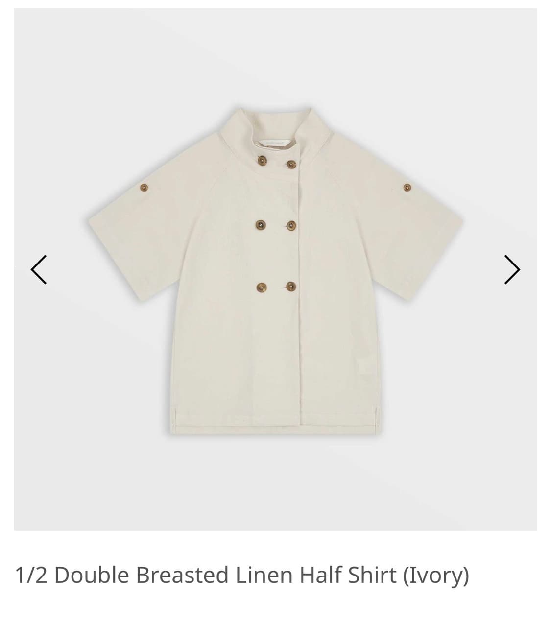1/2 Double Breasted Linen Half Shirt  상품이미지1