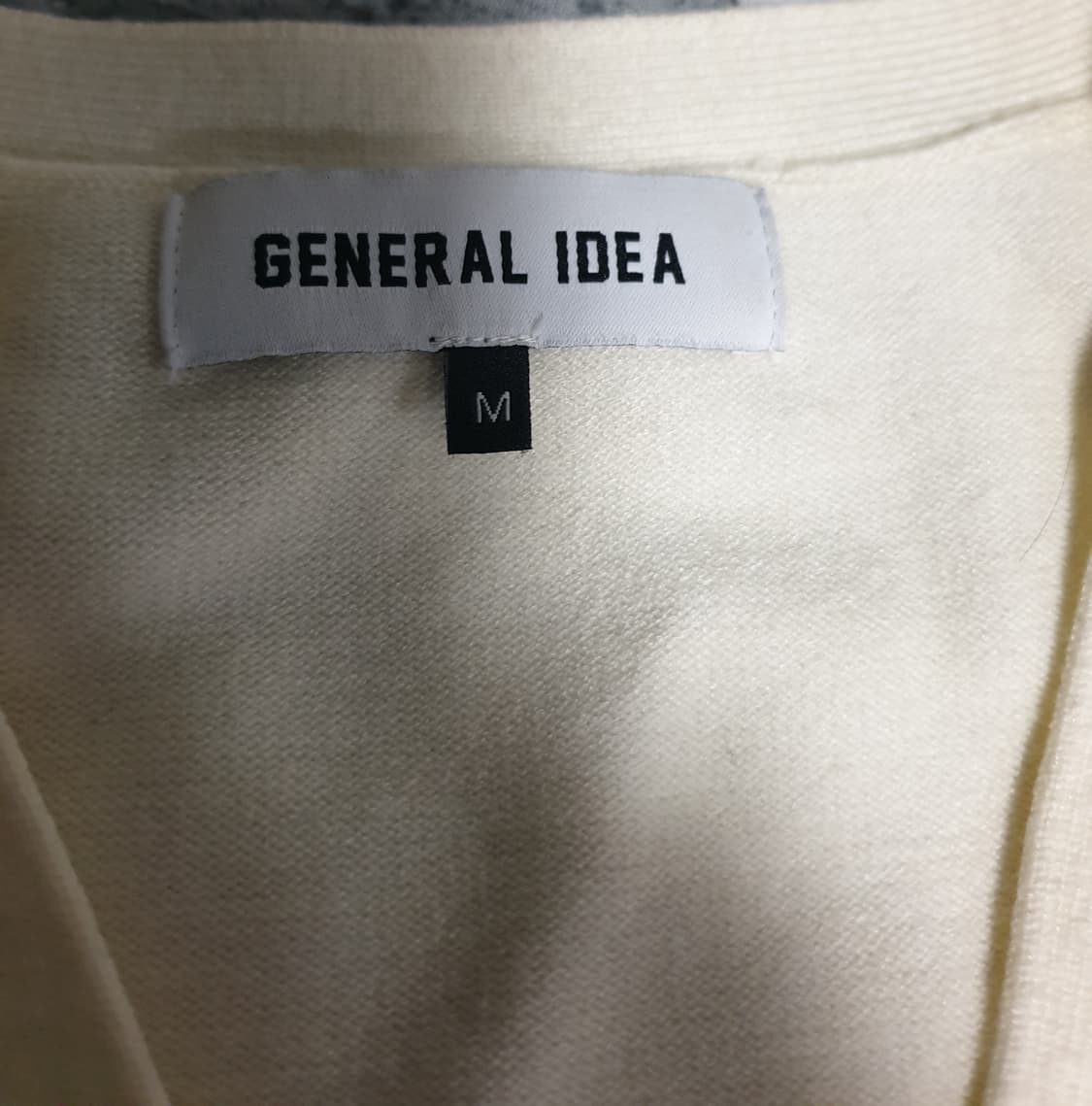 제너럴아이디어 모달혼방 에센셜 가디건 아이보리 (M) 상품이미지3