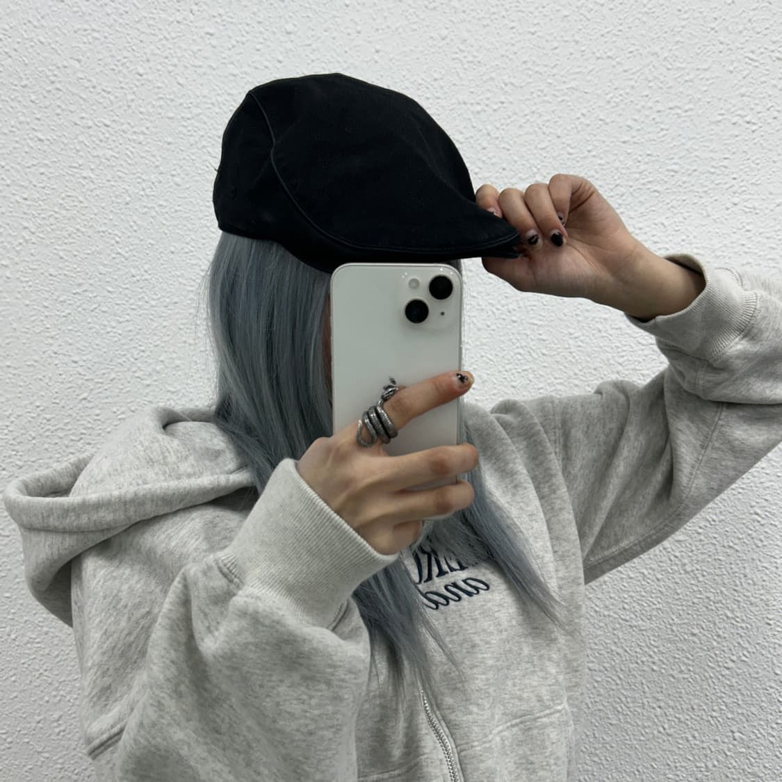 디스이즈네버댓 자수로고 블랙 헌팅캡 상품이미지2