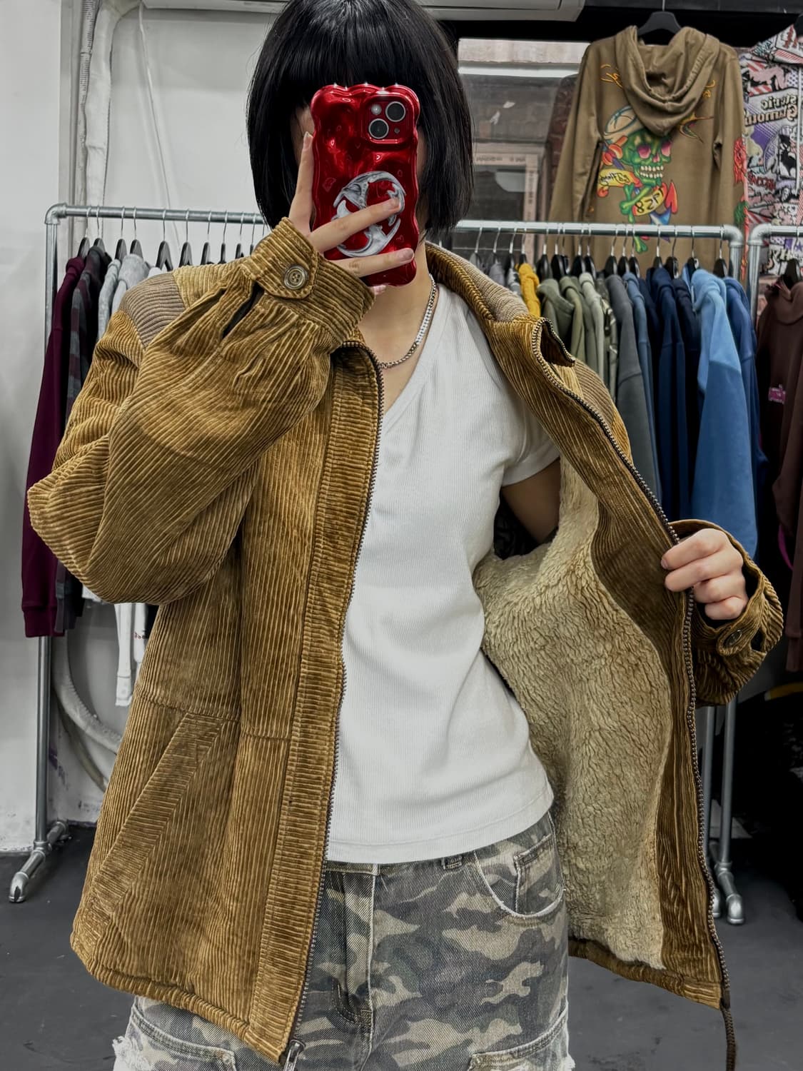 VTG 코듀로이 쉐르파 집업 자켓 상품이미지1