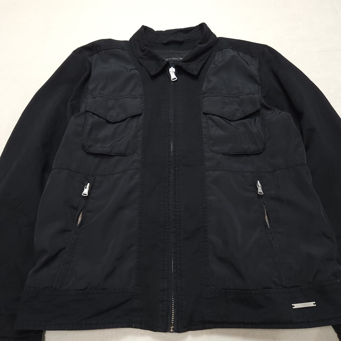 [L] 캘빈클라인 진스 투포켓 믹스패널 자켓 (100~105] 상품이미지2