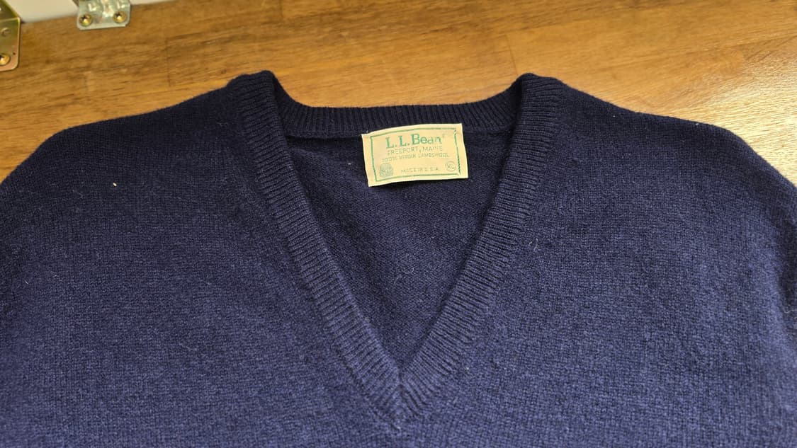 L.L.Bean 엘엘빈 램스울 니트 베스트 조끼 Made In USA 상품이미지2