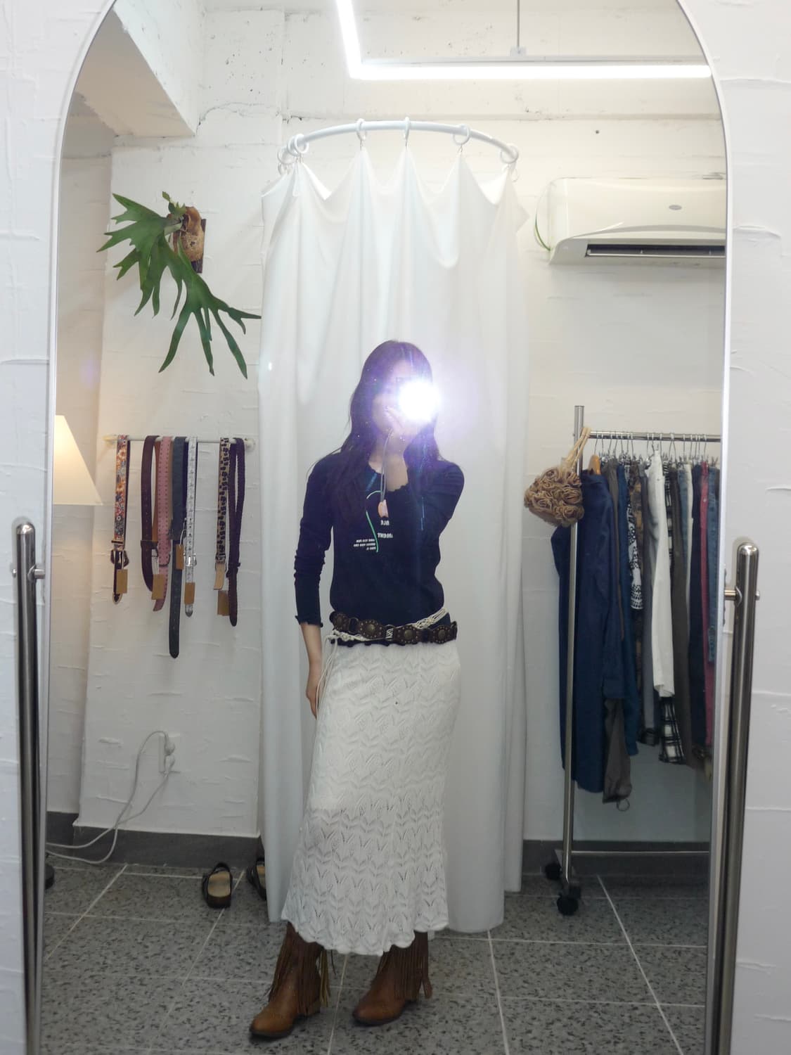 frill neck navy long sleeve 상품이미지2