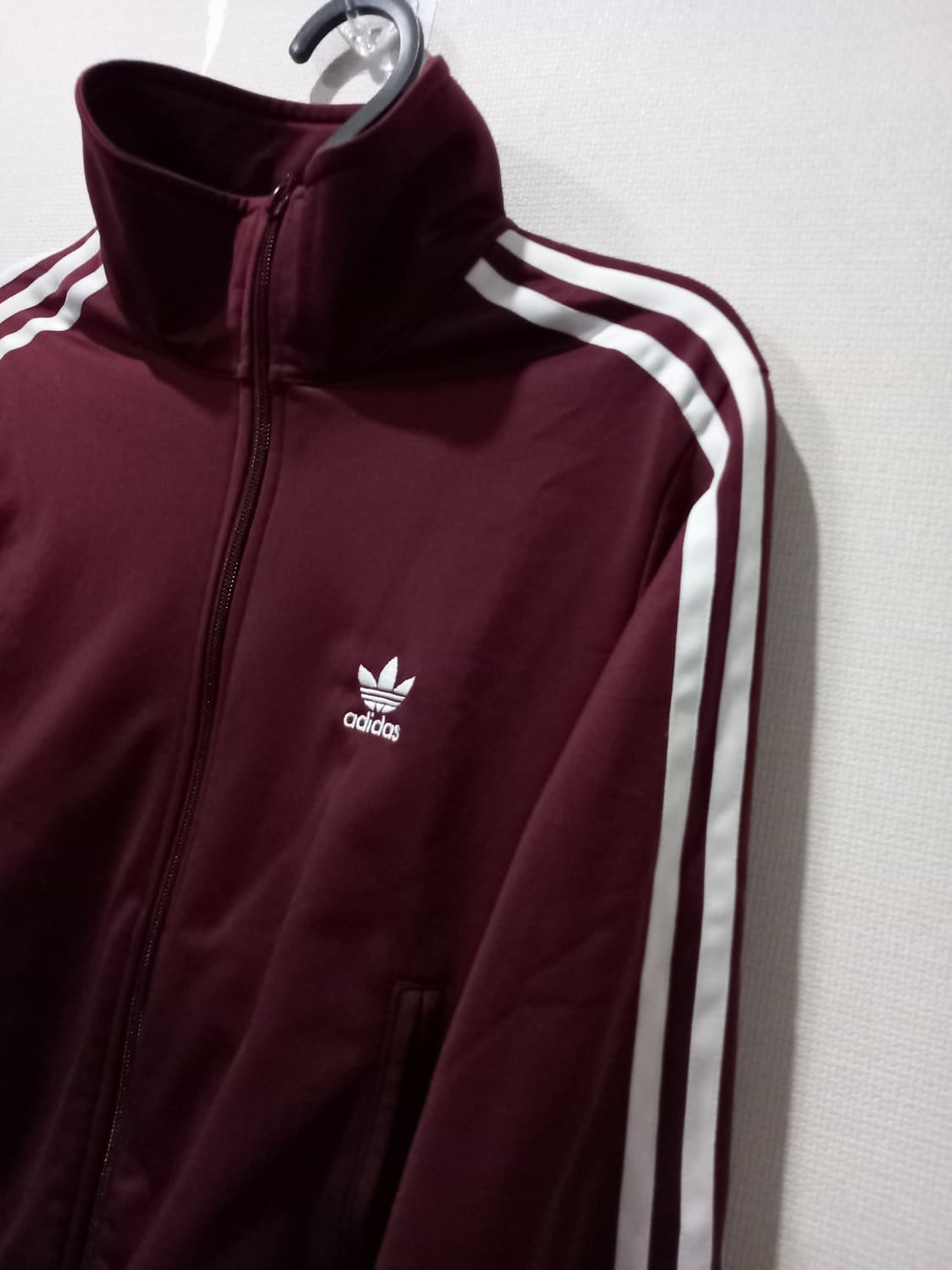 아디다스 파이어버드 버건디 트랙탑 저지 져지집업 90/S 상품이미지2