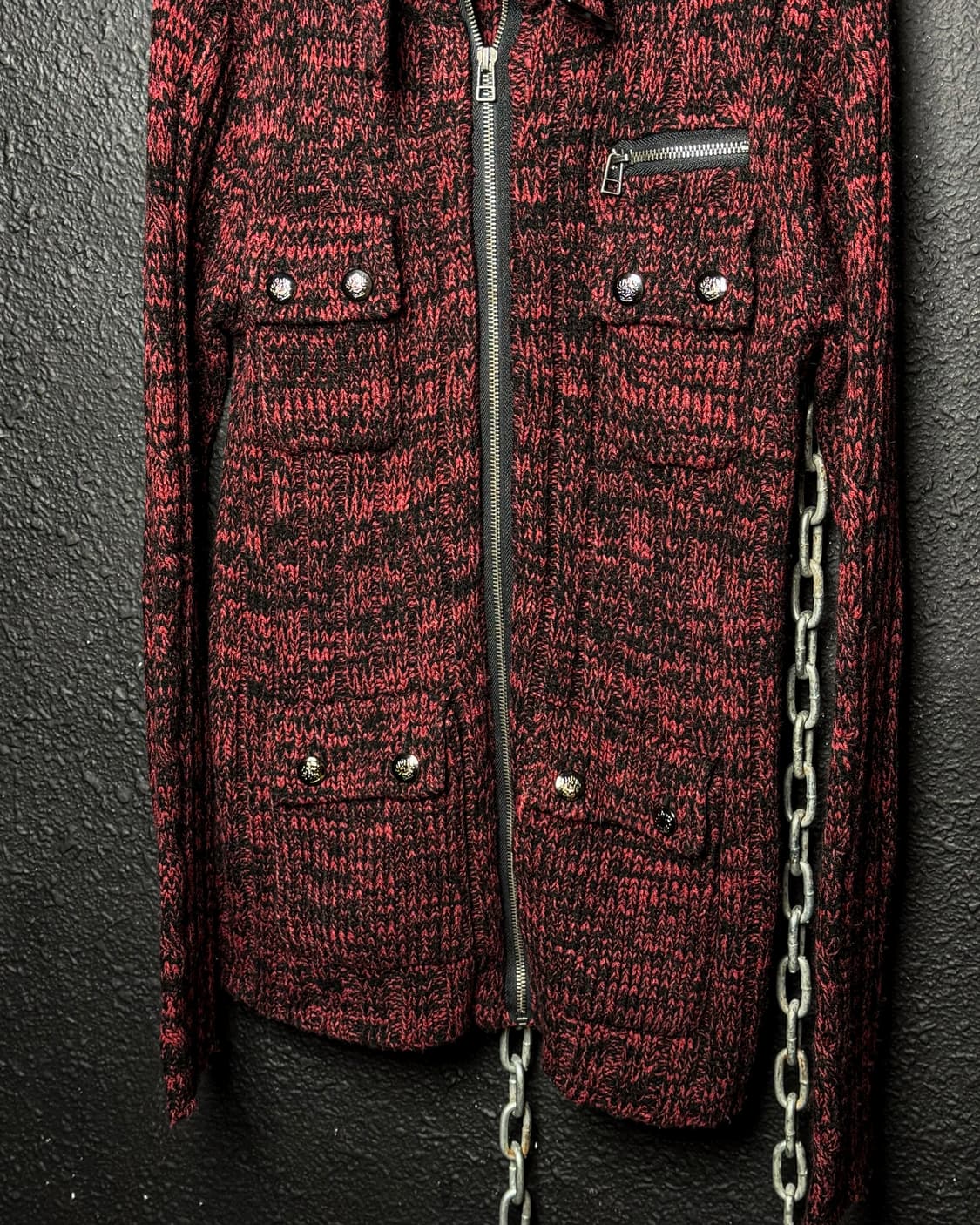 Double Focus – Fur Collar Knit Zip_up 상품이미지3