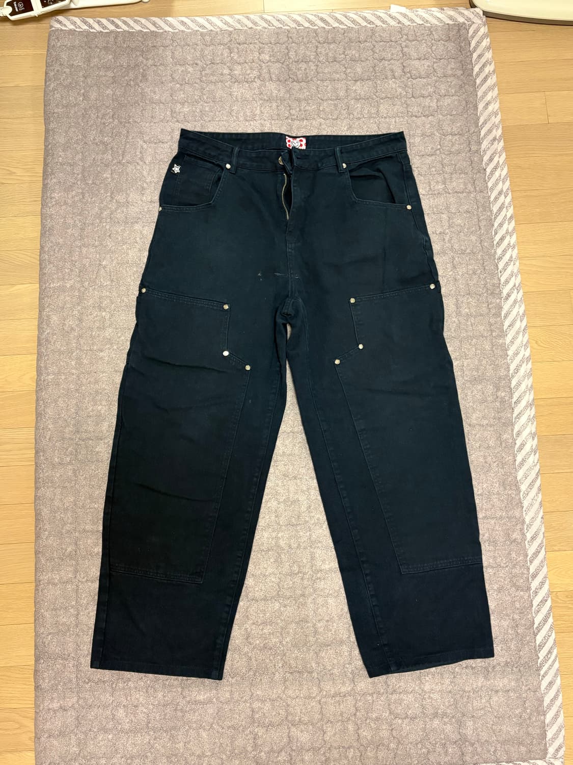 [36] star team 스타팀 더블니 카펜터 팬츠 네이비 상품이미지3