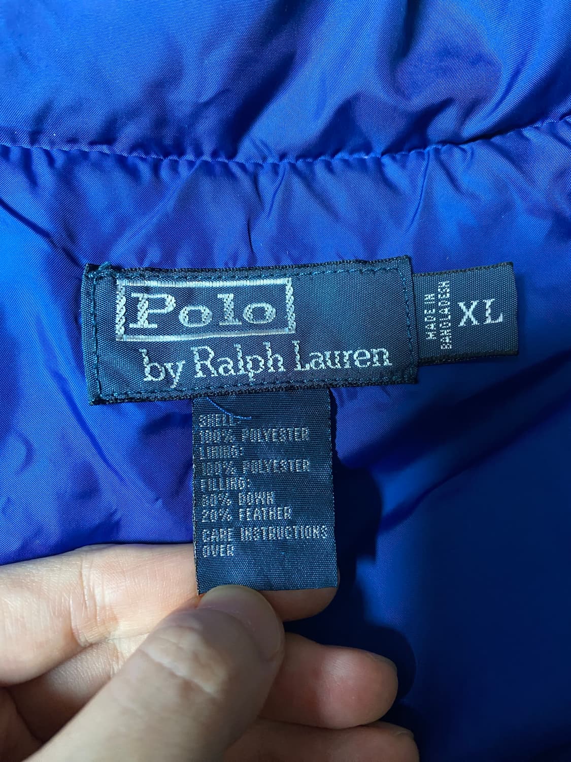 폴로 랄프로렌 푸퍼 패딩 블루xl 뤡코즈 블라인드파일즈 상품이미지3